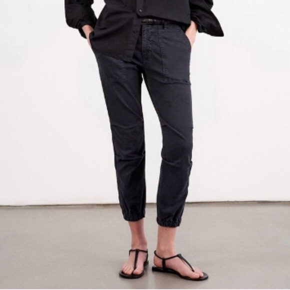 Nili Lotan Pants - Nili Lotan Size 0 Cropped Military Pants, Carbon